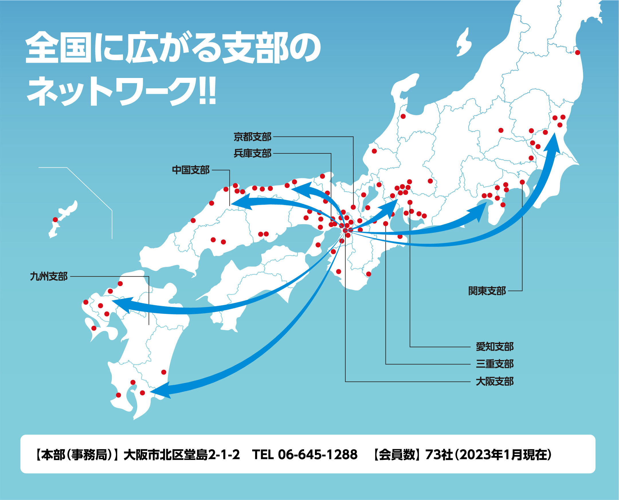 全国に広がる支部のネットワーク